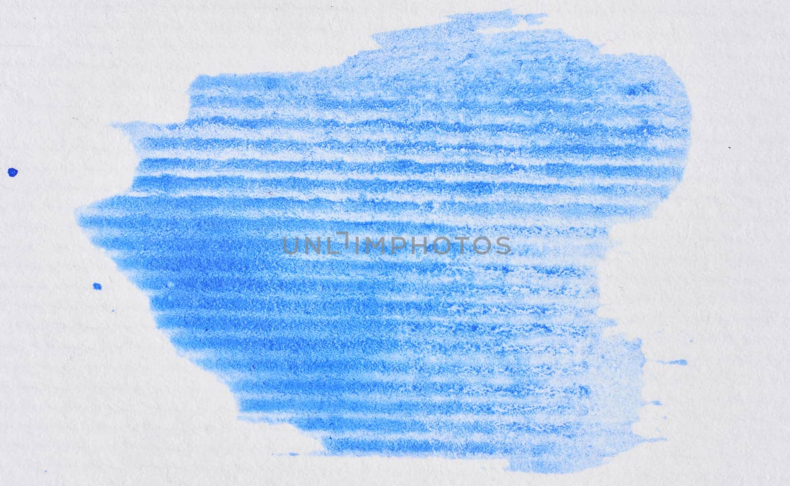 Blue blot on a white sheet of paper