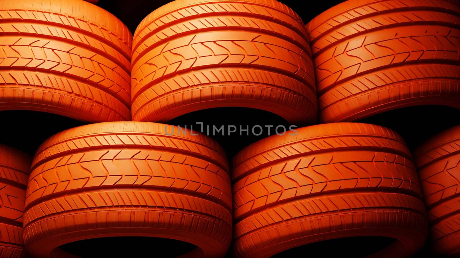 New orange tires background