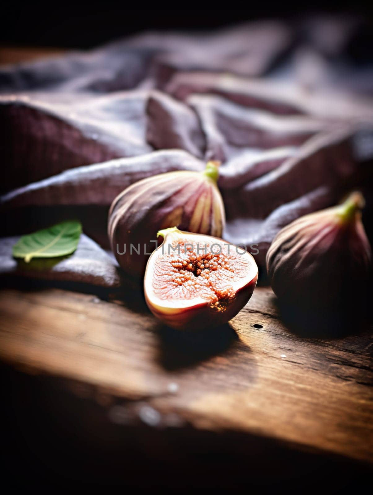Closeup of figs. Retro colors