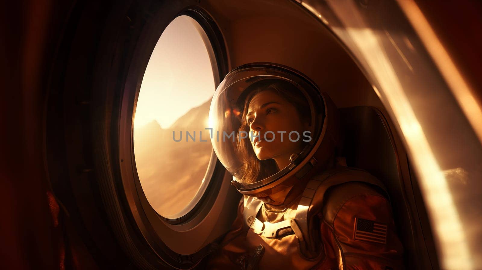 Approaching Mars. Space exploration. Space program. Human exodus to Red Planet.