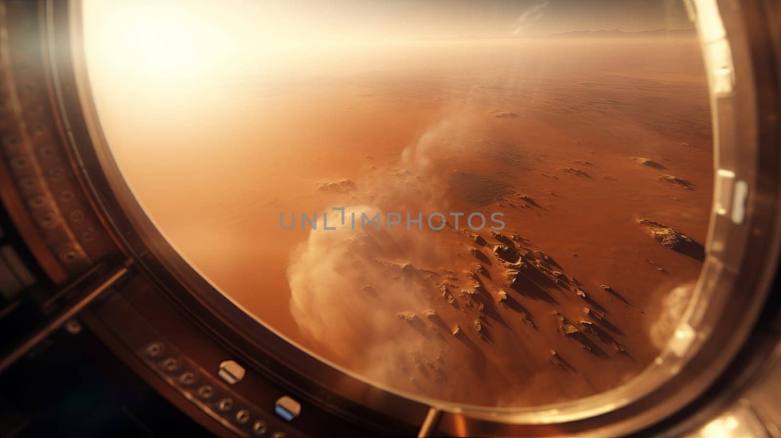 Approaching Mars. Space exploration. Space program. Human exodus to Red Planet.