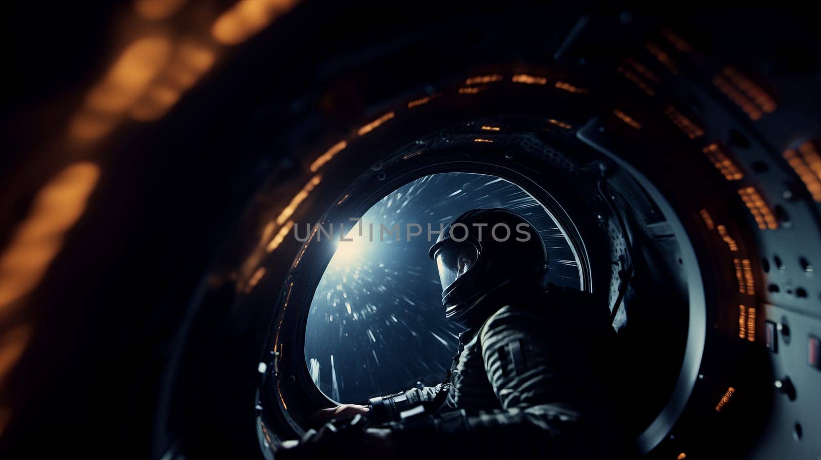 Space scene with stars in the galaxy. Panorama. Universe filled with stars, massive black hole.