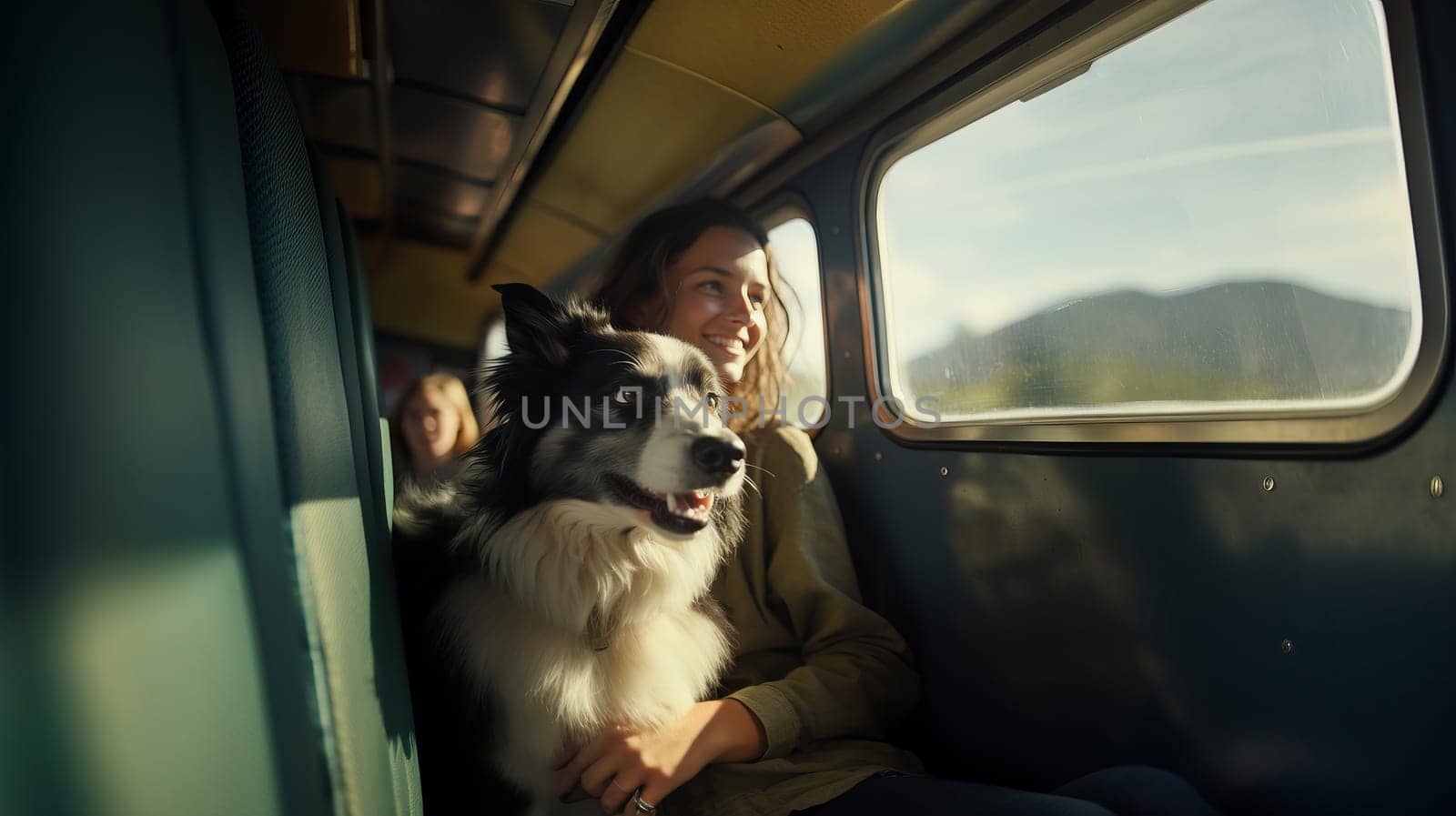 Travelling with house pet. Train ride with dog.