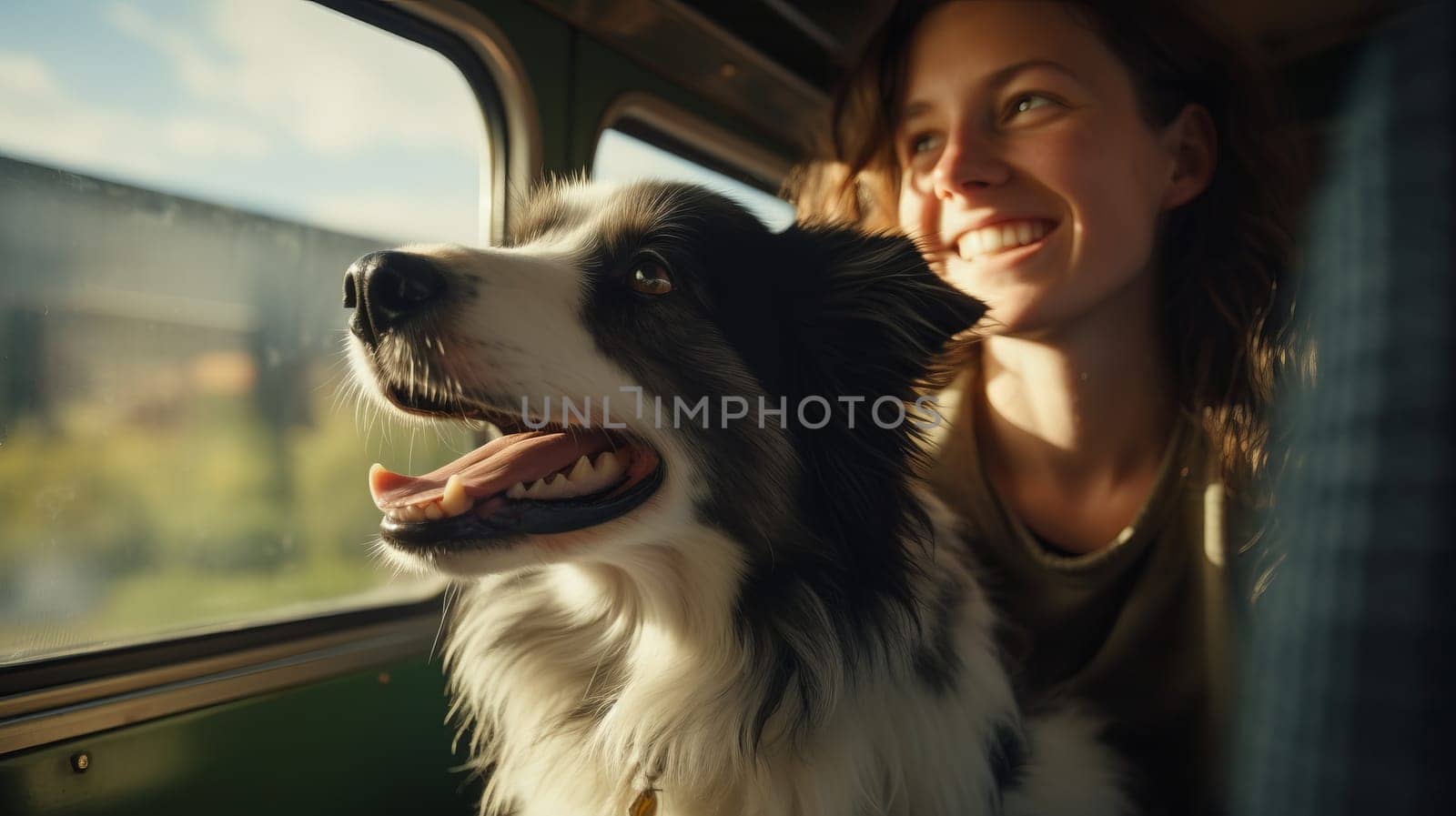 Travelling with house pet. Train ride with dog.