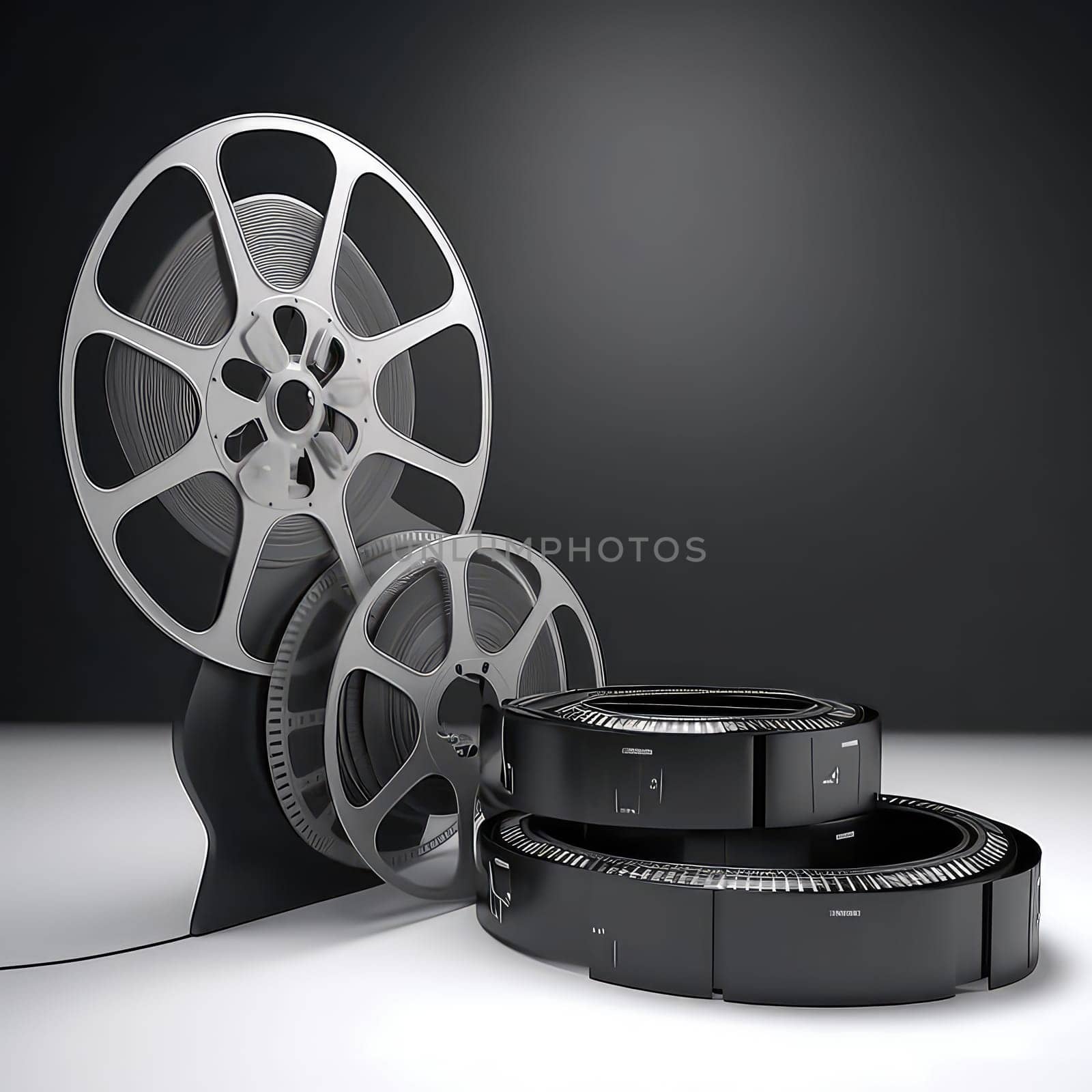 film on a reel retro background. Generative AI design