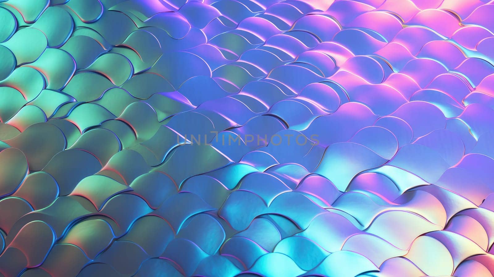 Holographic foil scales abstract background. Generative AI design