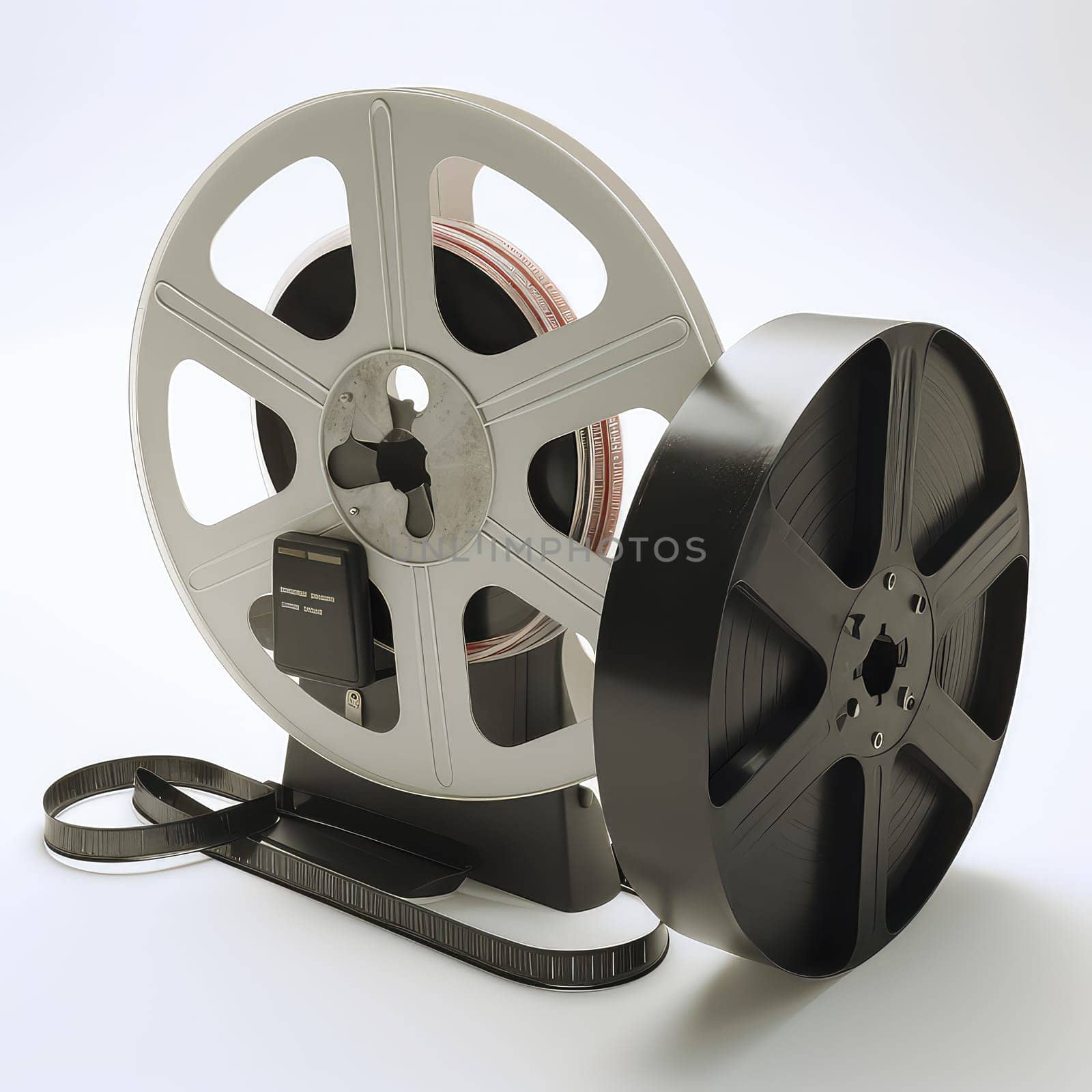 film on a reel retro background. Generative AI design