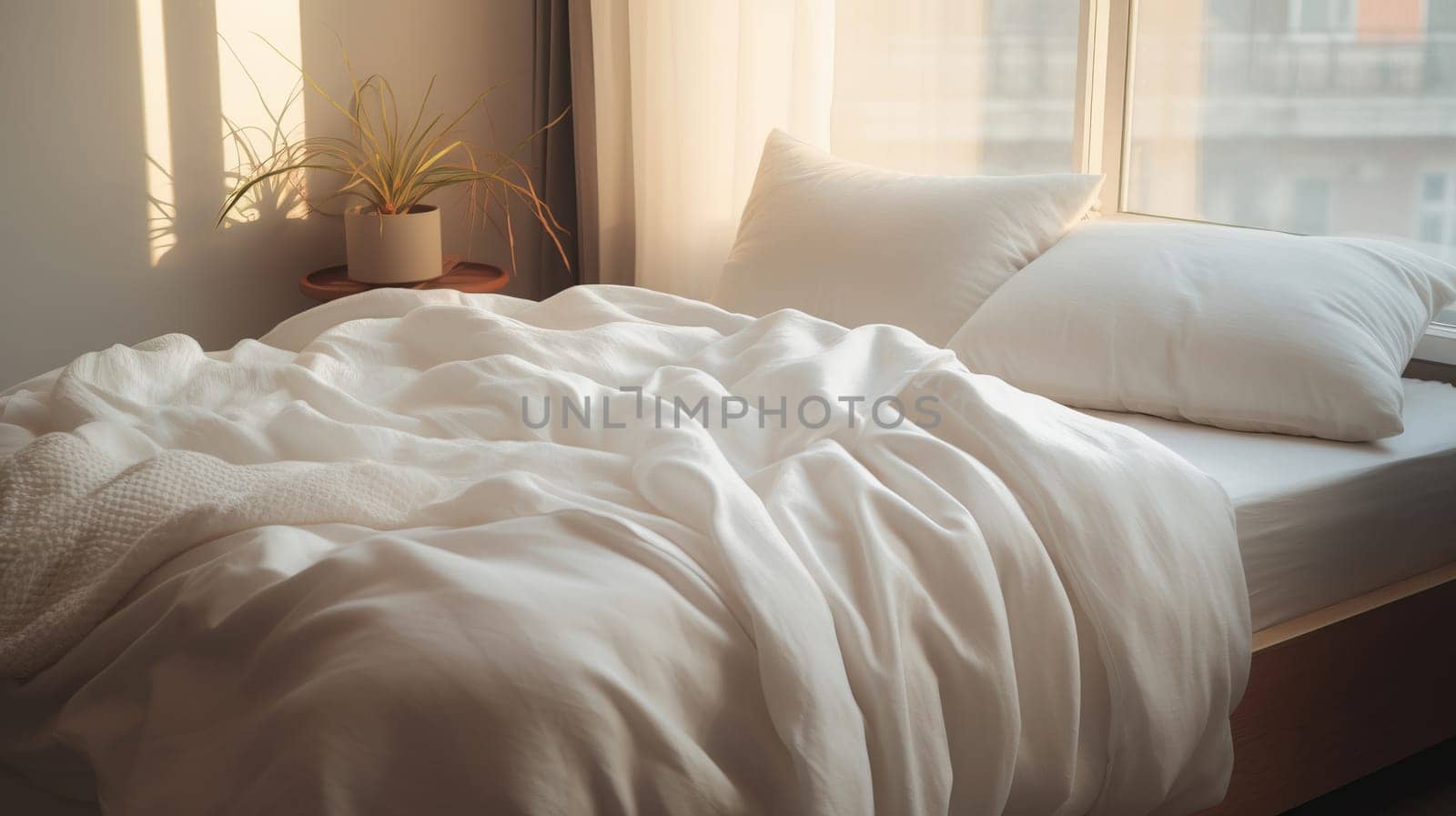 Bedsheets in early morning