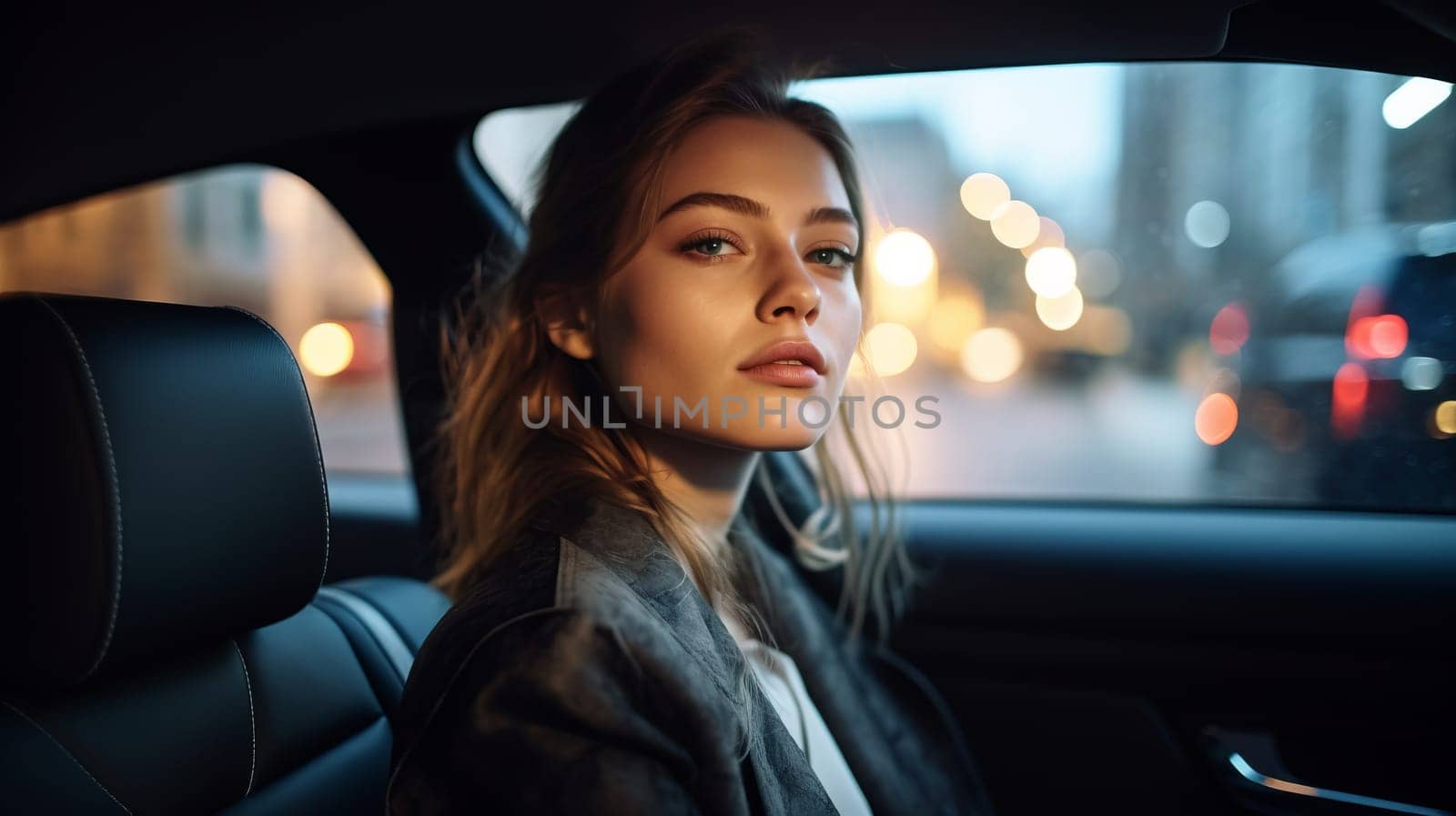woman driving a car