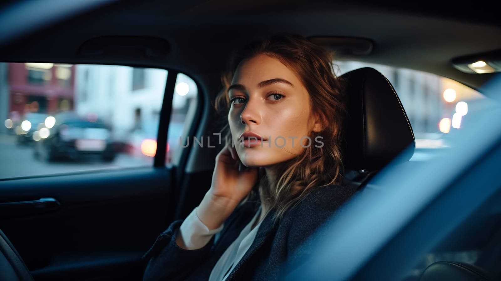 woman driving a car