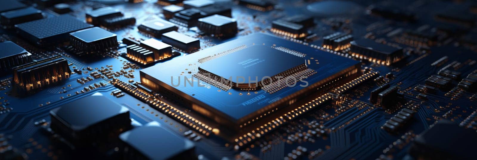 Advanced Processor during Production at Semiconductor Foundry in Bright Environment.