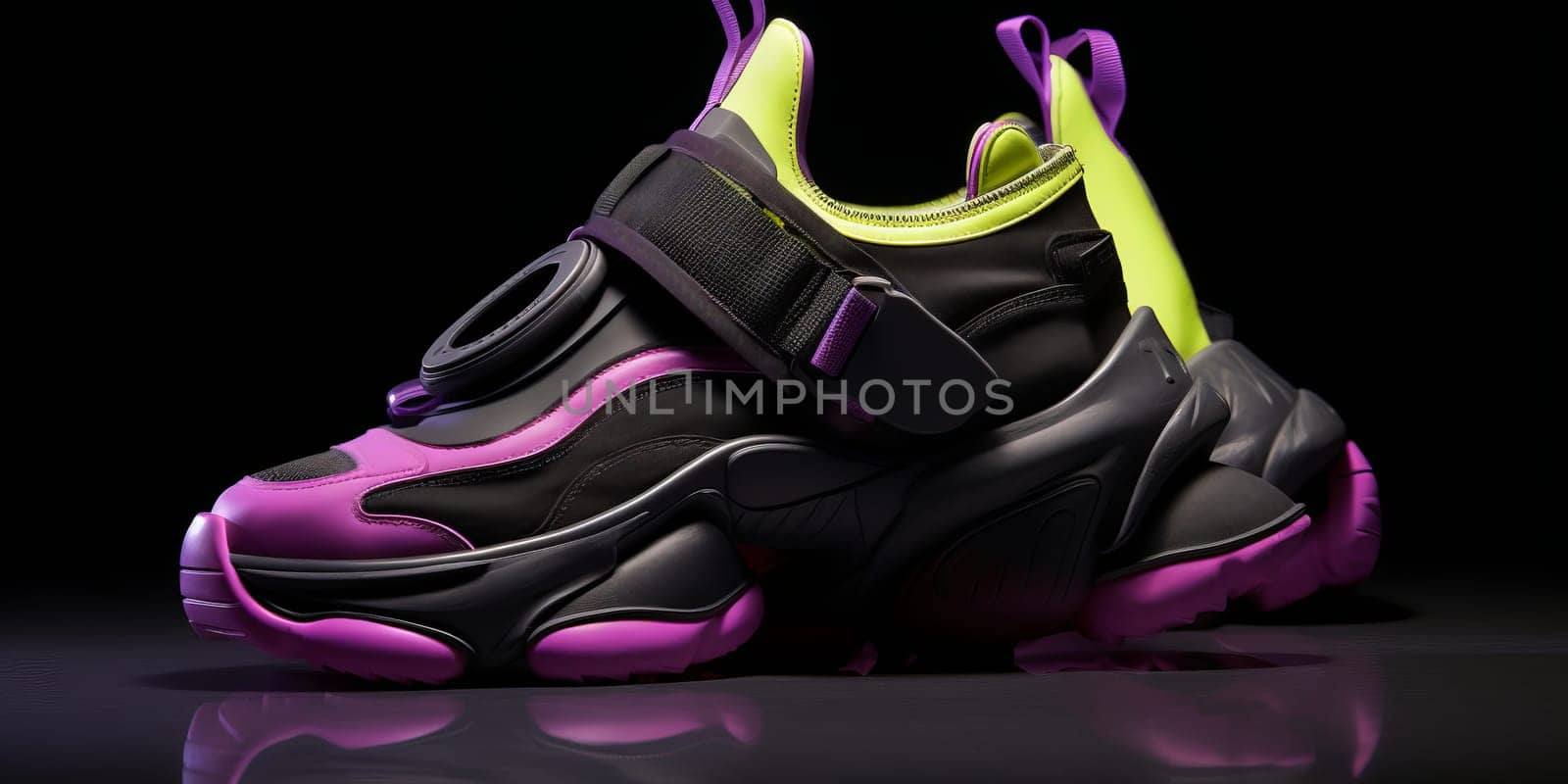 Designer luxury Cyberpunk inspired sport sneakers.