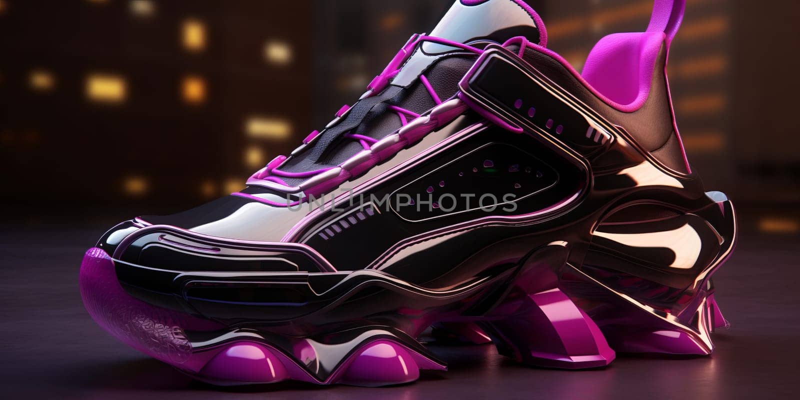 Designer luxury Cyberpunk inspired sport sneakers.