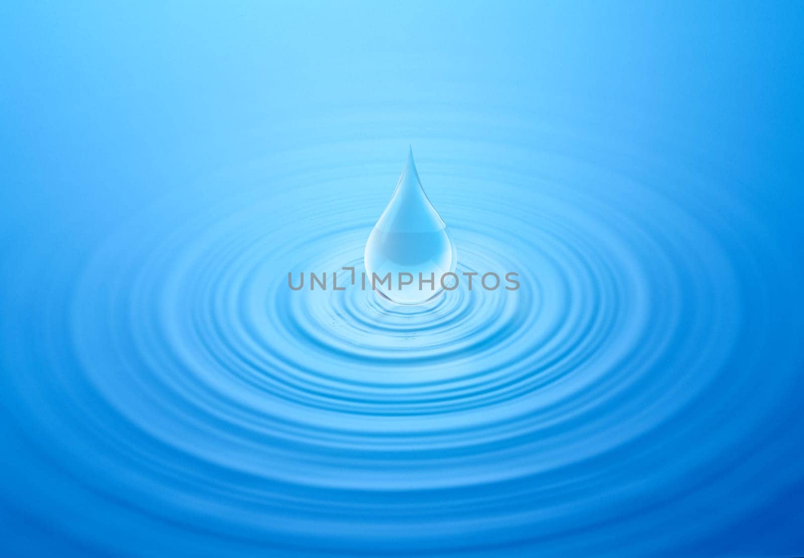 Water drops falling on water surface