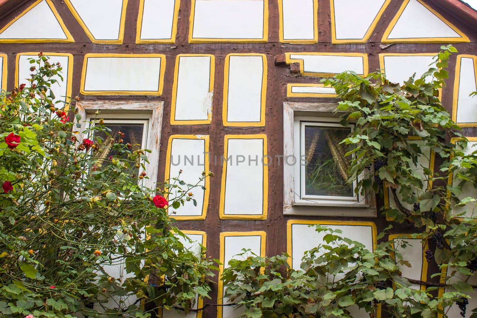facade of old building in Treis-Karden, Germany