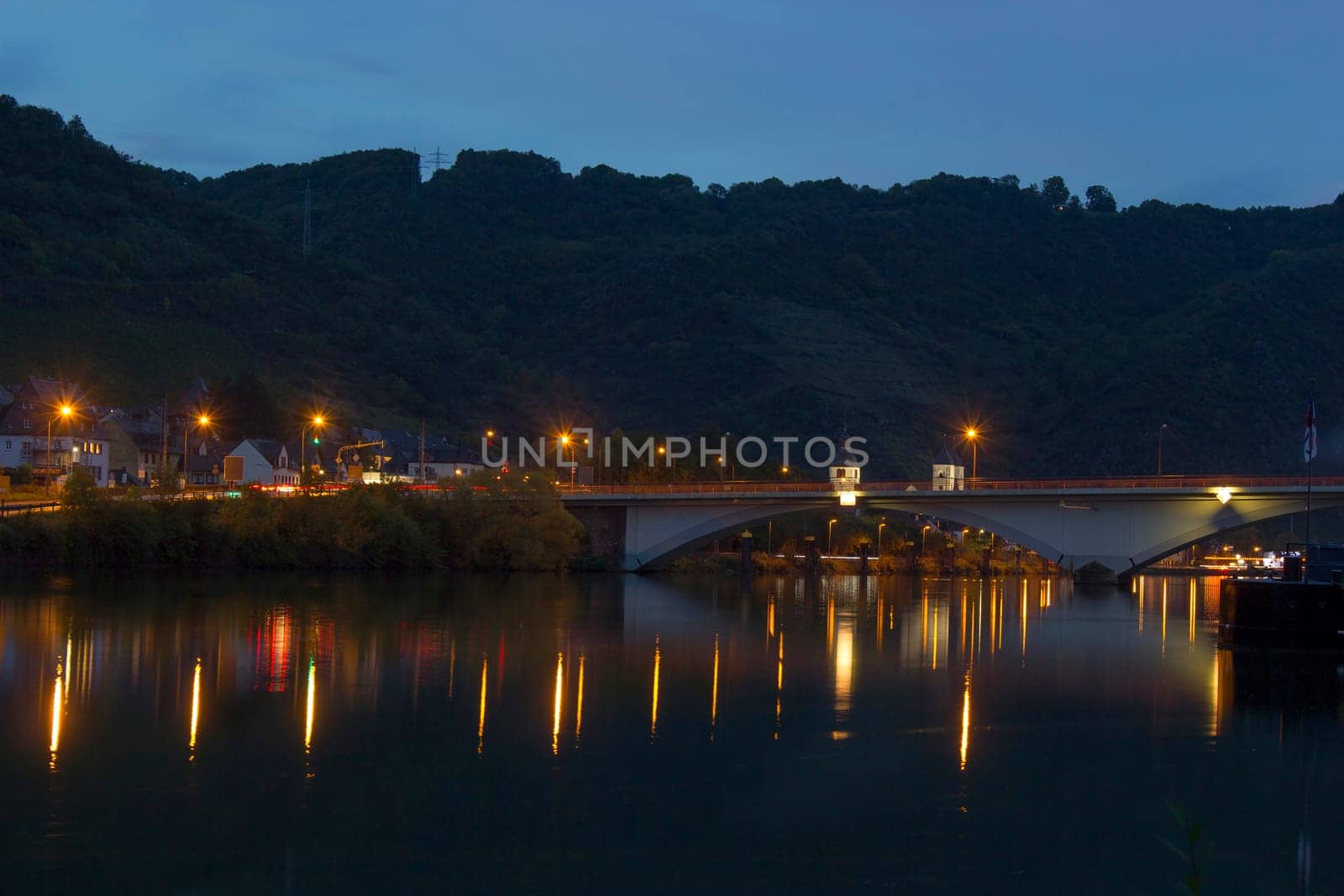Village of Treis-Karden at sunset, in Rhineland-Palatinate, Germany