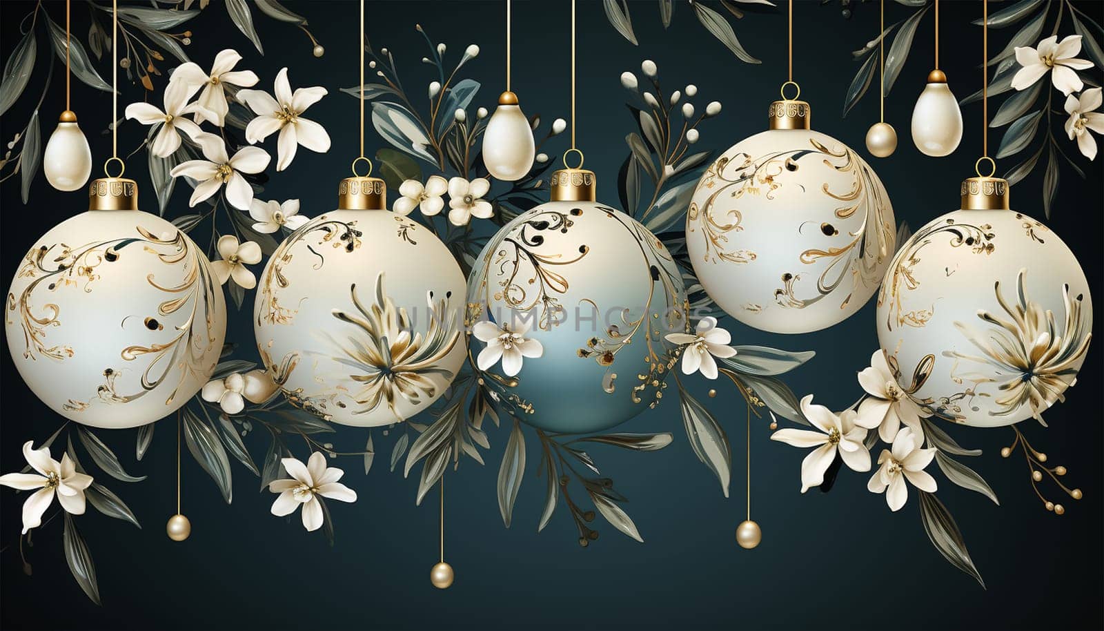 Happy Holiday and Merry Christmas template stylish vintage design. design for Christmas greetings card colorful color. Typography and icon for Xmas background, banners or posters. Winter holidays design elements Copy space. Christmas ball,berries and branches. Space for text