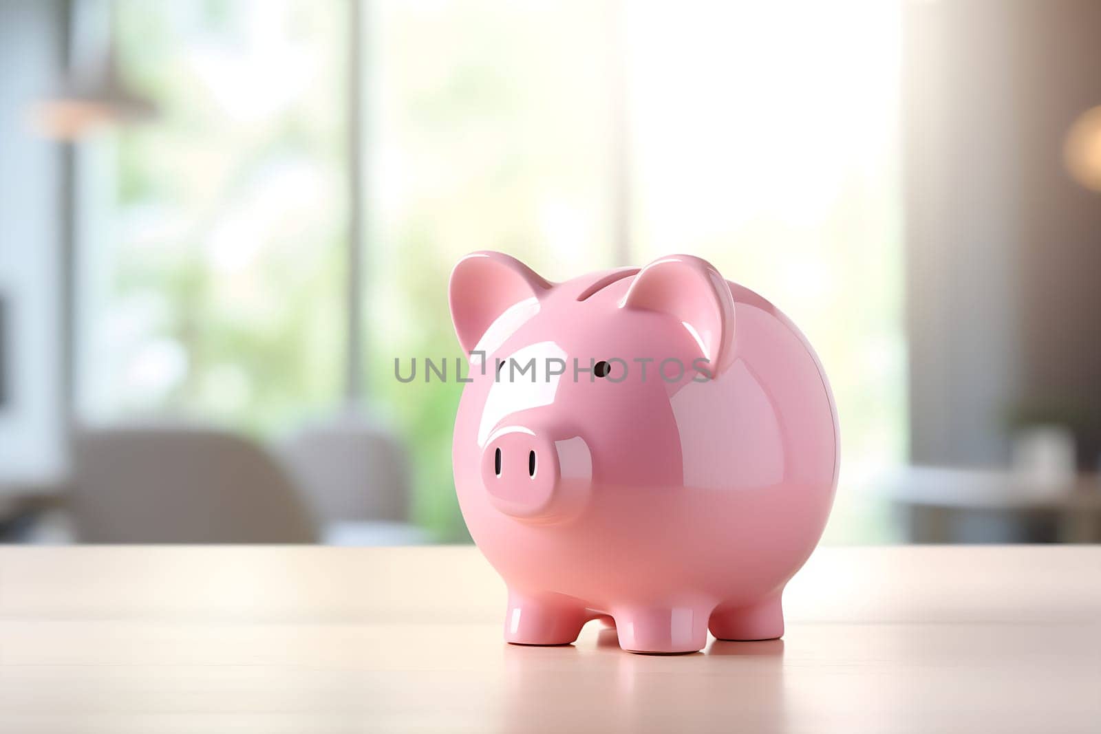 Photo of a funny piggy bank generated by artificial intelligence
