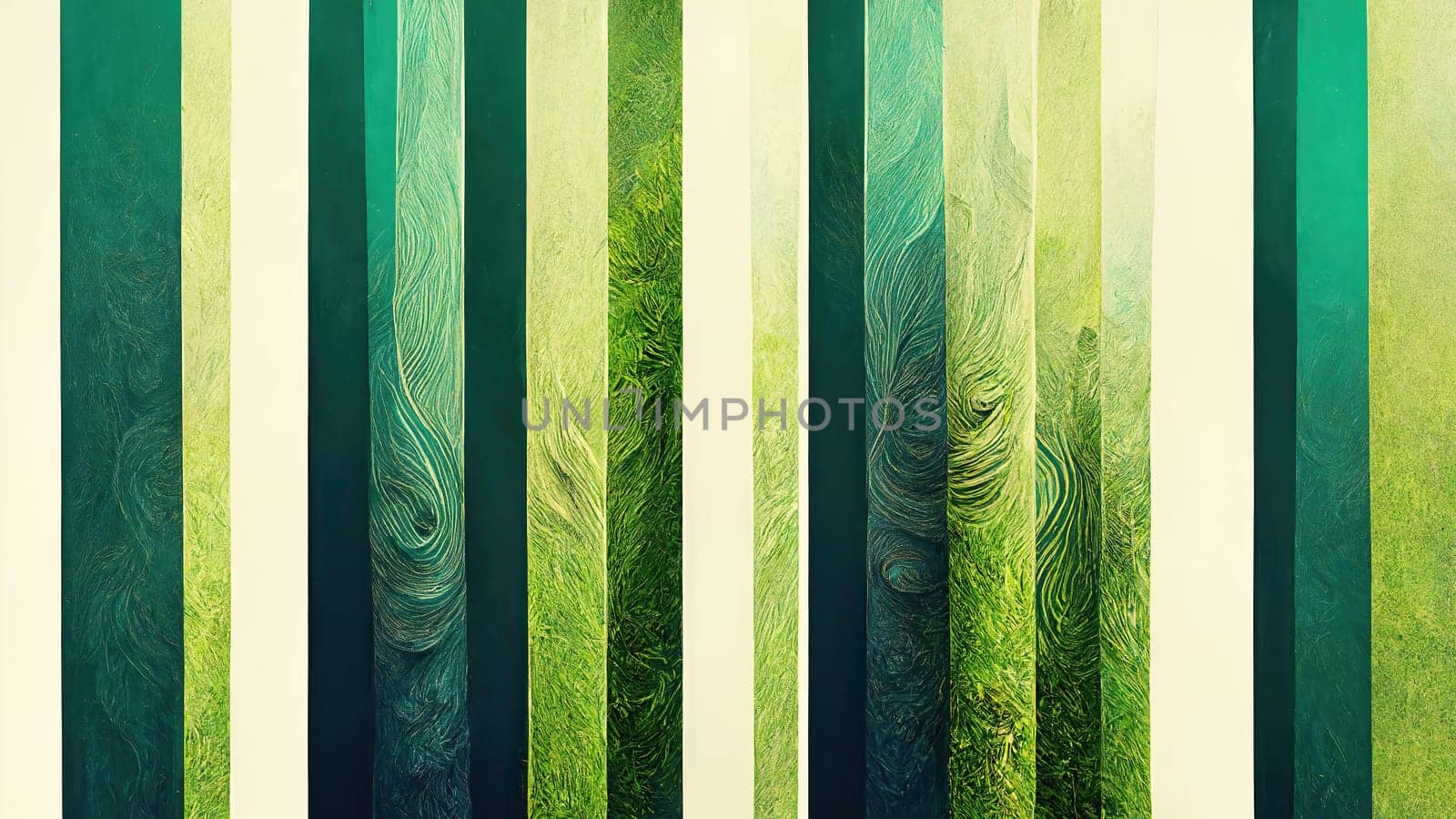 Generated Artificial stripes in green as abstract background