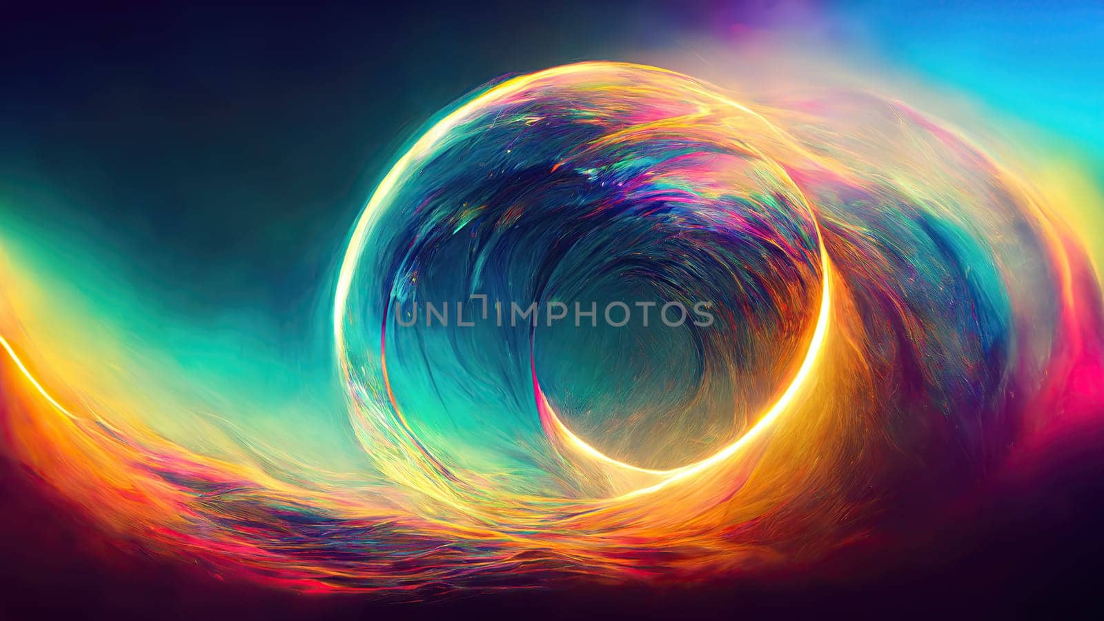 Colorful, round bubbles in geometric pattern on a vibrant background. artificial art
