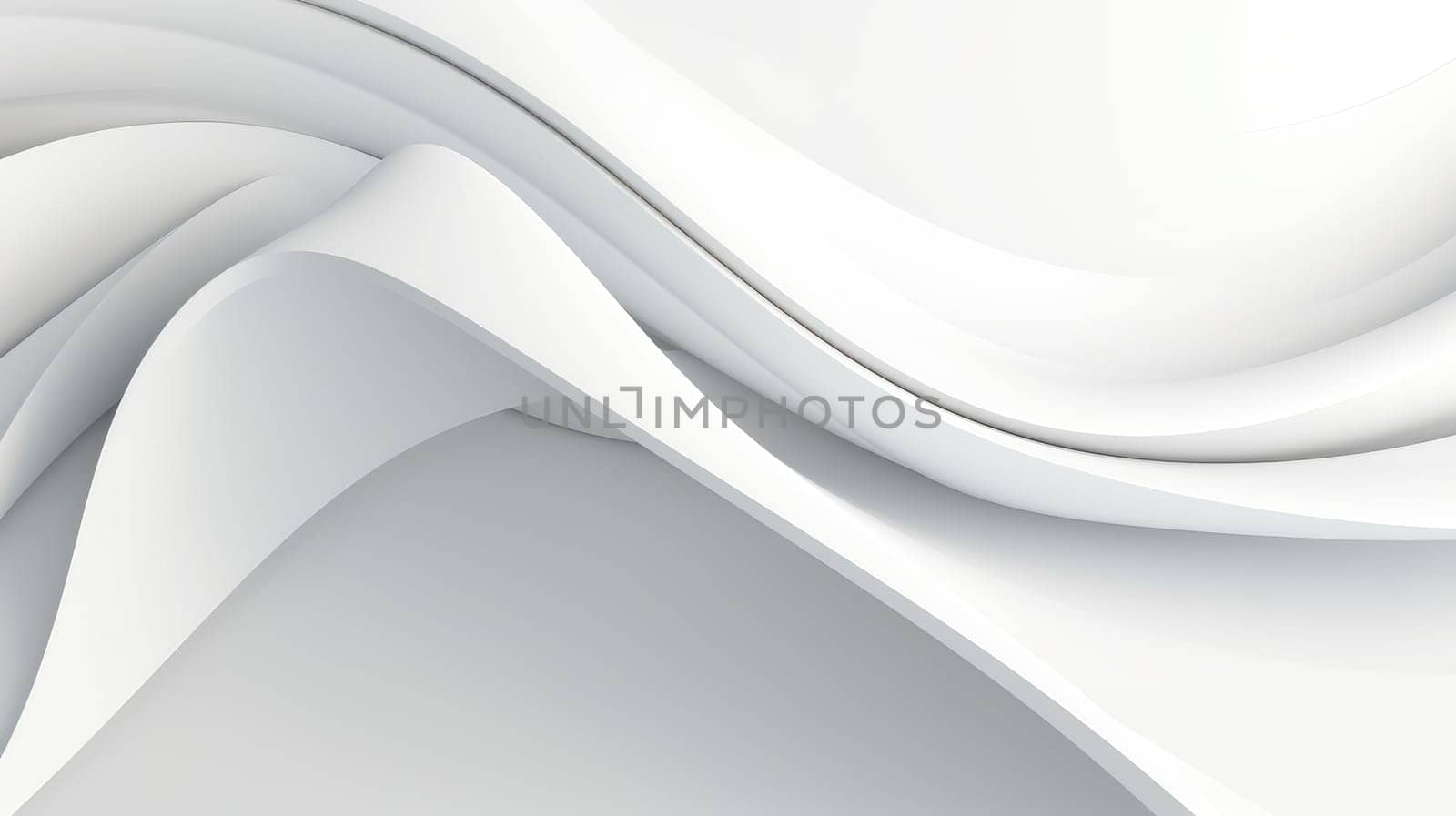White minimalistic waves abstract background. Generative AI design