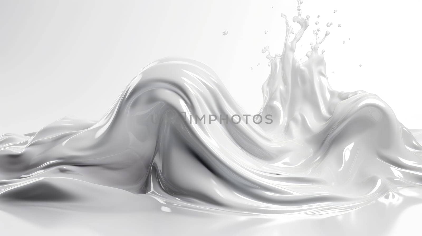 Milky white liquid water abstract background. Generative AI design