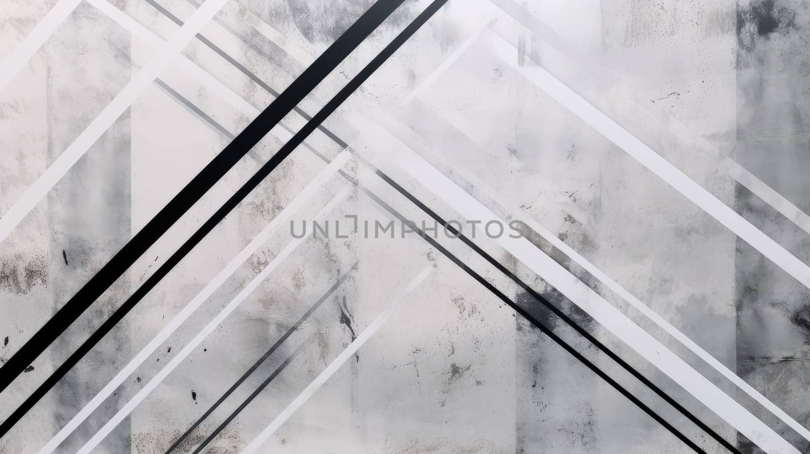 Grey and black geometric grunge wall background. Generative AI design