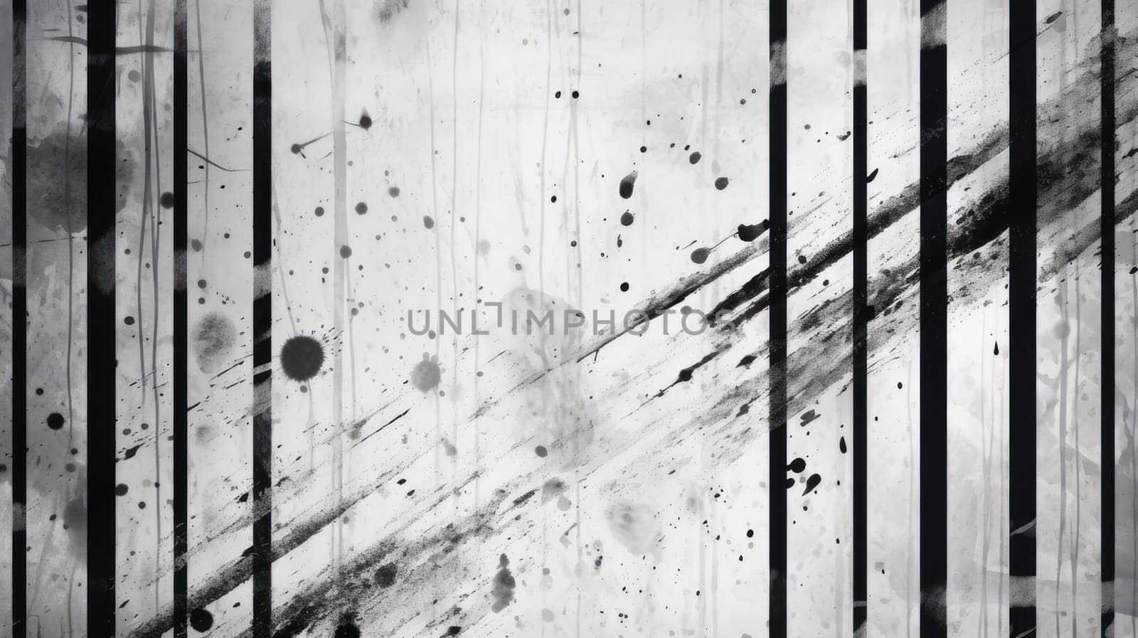 Grey and black geometric grunge wall background. Generative AI design