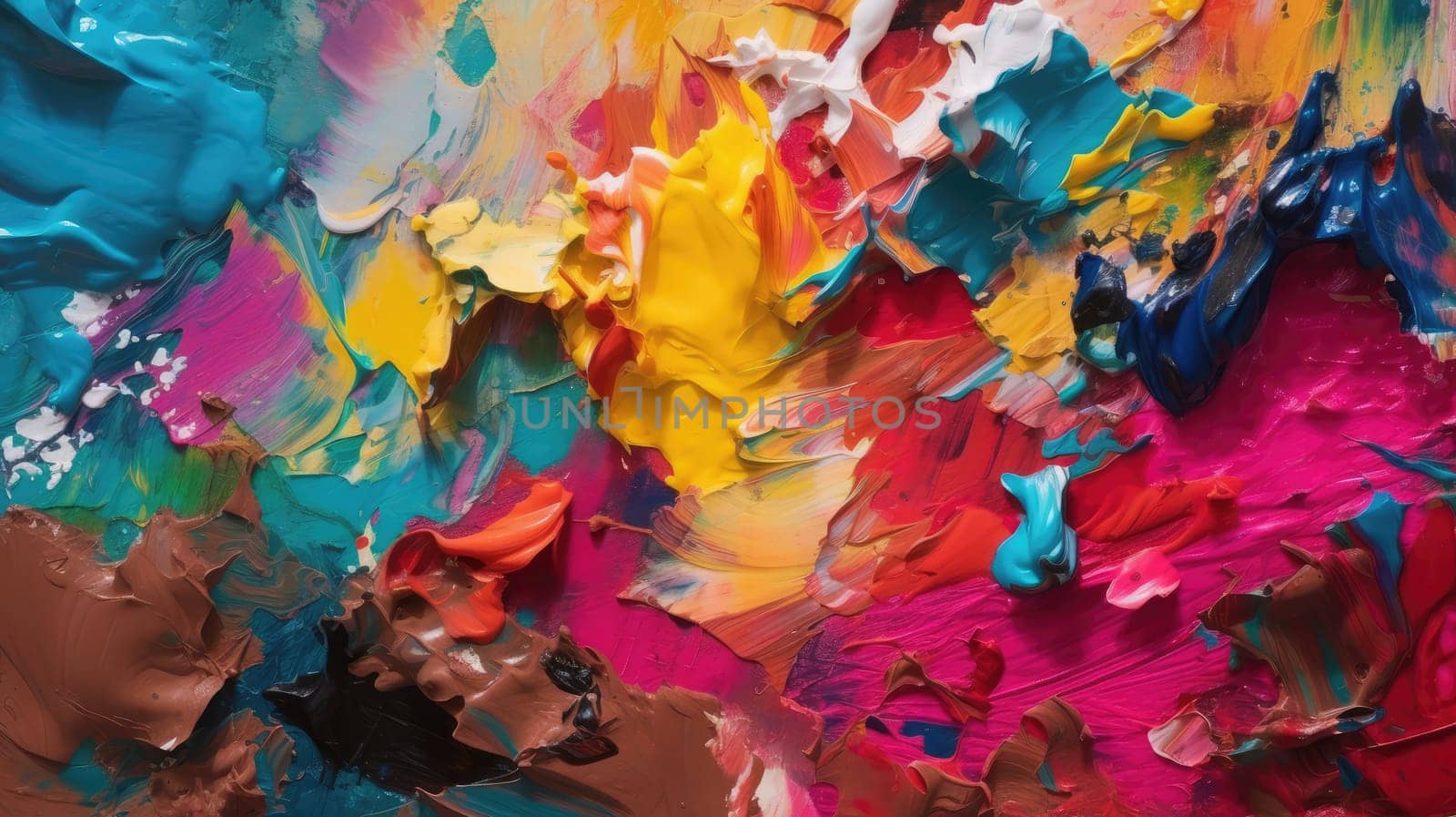 Colorful watercolor abstraction. Generative AI design