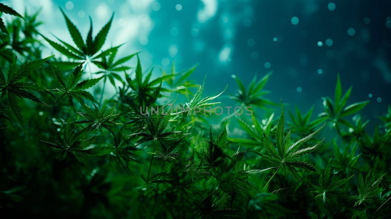 Background green, marijuana vegetation plants.Growing cannabis, marijuana leaves, hemp CBD . AI generated