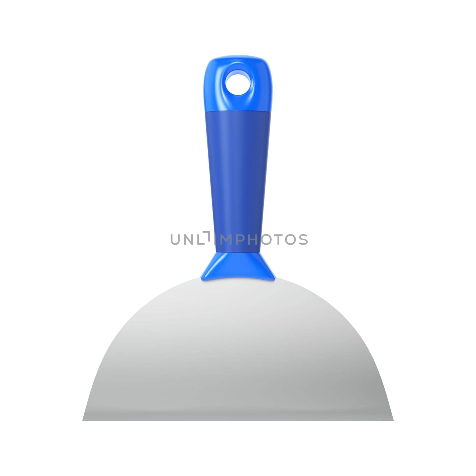 Wide building spatula isolated on white background