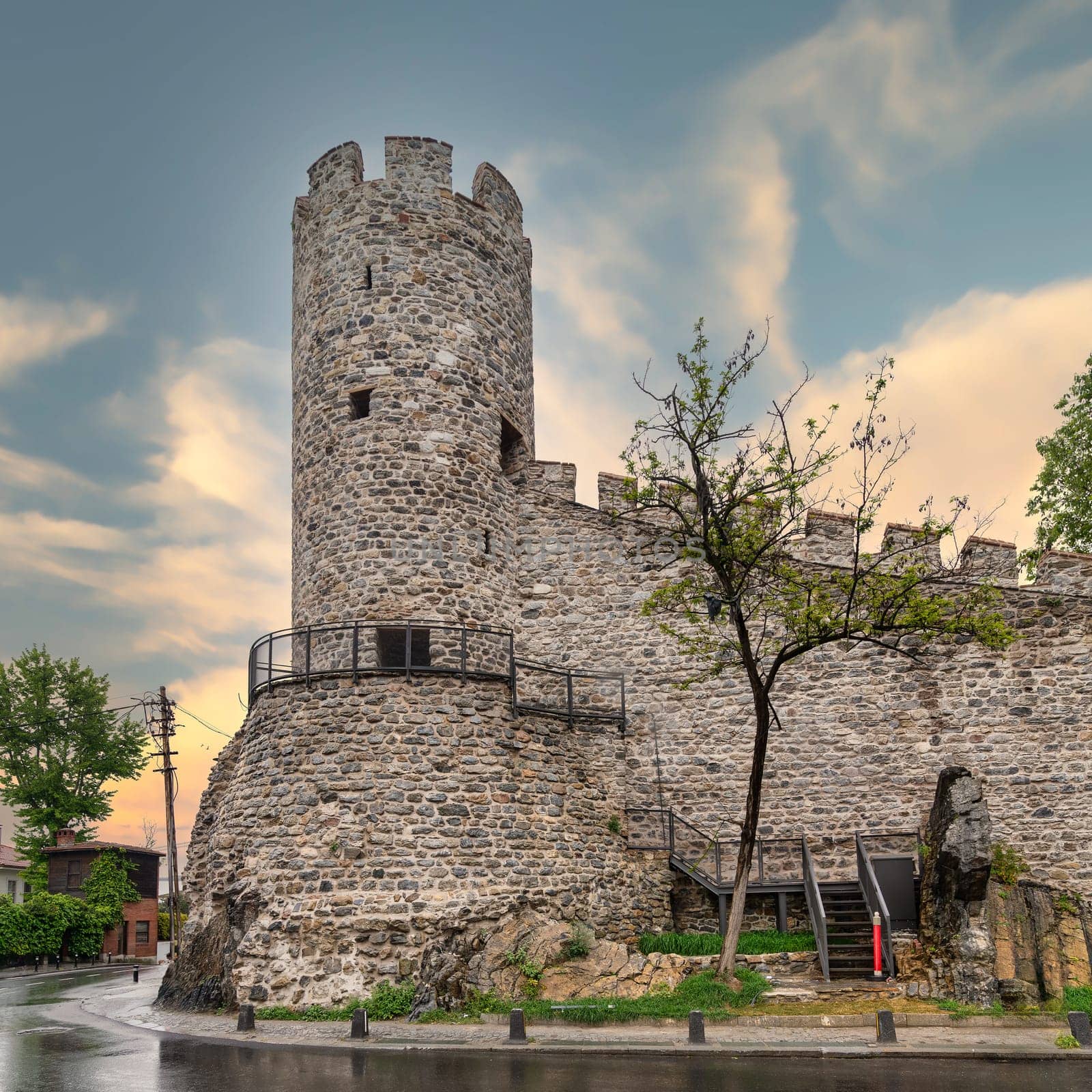 Anadolu Hisari, or Anatolian Castle, a 13th century medieval Ottoman fortress built by Sultan Bayezid I, and located on the Anatolian side of the Bosporus in Beykoz district, Istanbul, Turkey