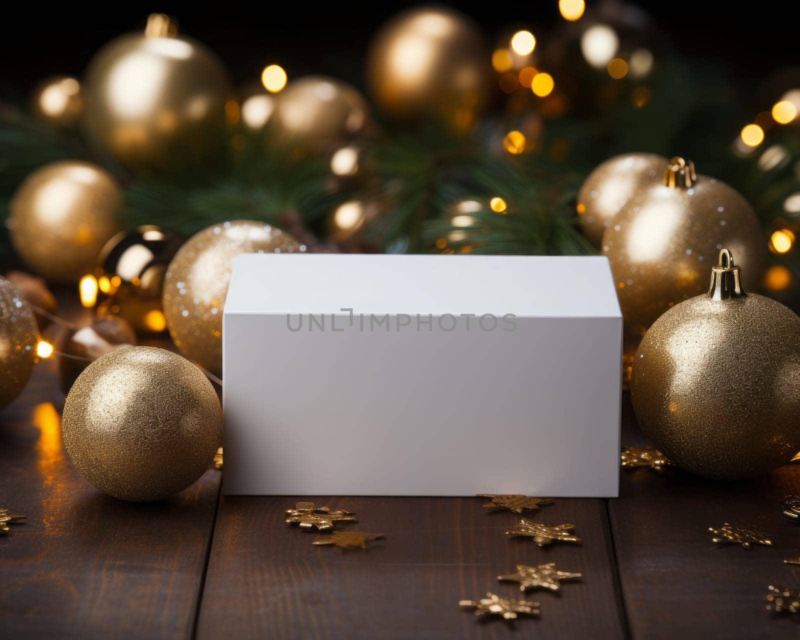 Blank notepad with customizable space for text. Holiday season and Christmas celebration.