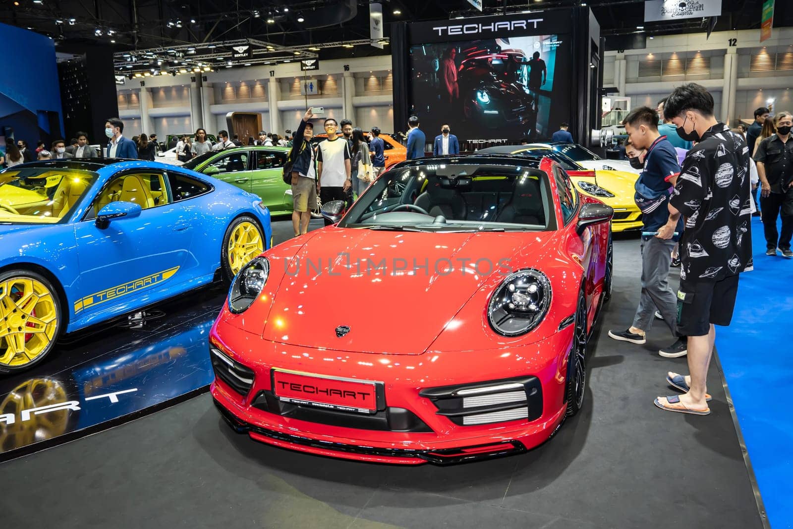 Nonthaburi, Thailand - APR 2, 2023 Car at The 44th Bangkok international motor show 2023 at IMPACT Arena, Muang Thong Thani, Nonthaburi, Thailand.