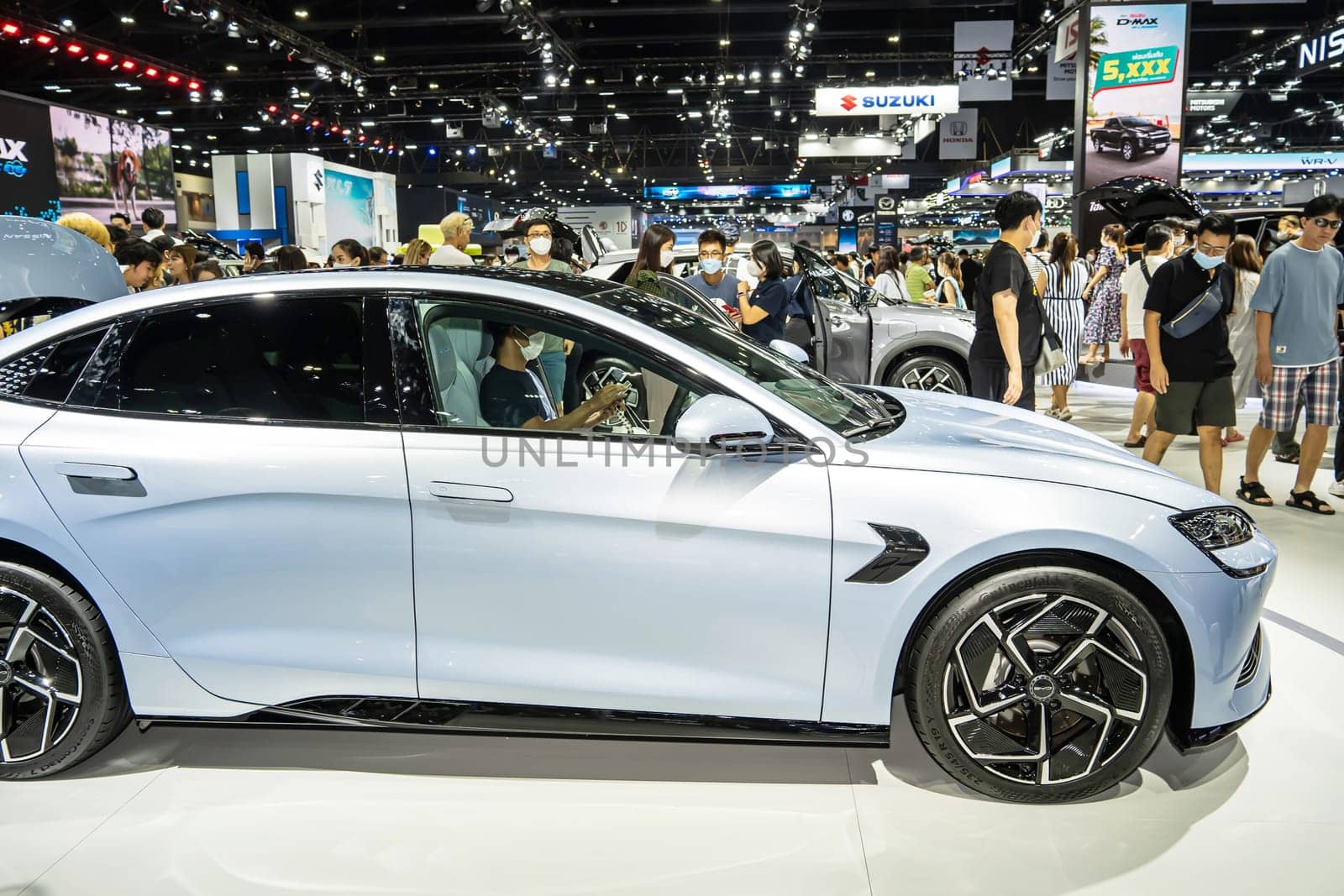 Nonthaburi, Thailand - APR 2, 2023 Car at The 44th Bangkok international motor show 2023 at IMPACT Arena, Muang Thong Thani, Nonthaburi, Thailand.