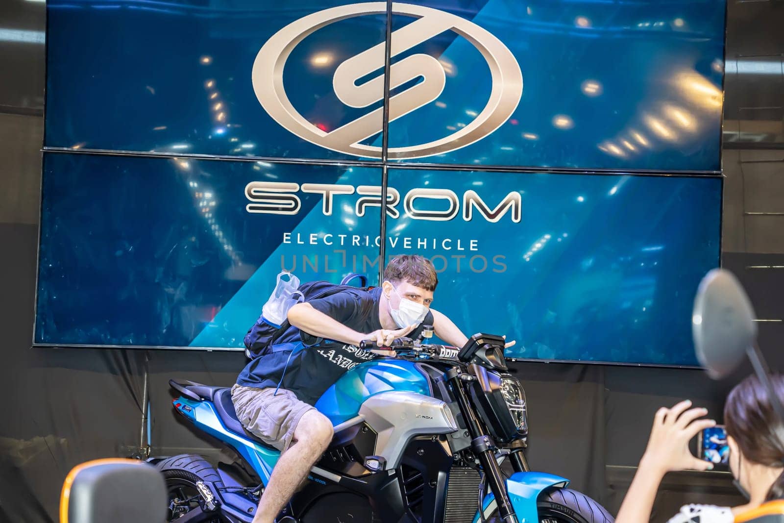 Nonthaburi, Thailand - APR 2, 2023 Motorcycle at The 44th Bangkok international motor show 2023 at IMPACT Arena, Muang Thong Thani, Nonthaburi, Thailand.
