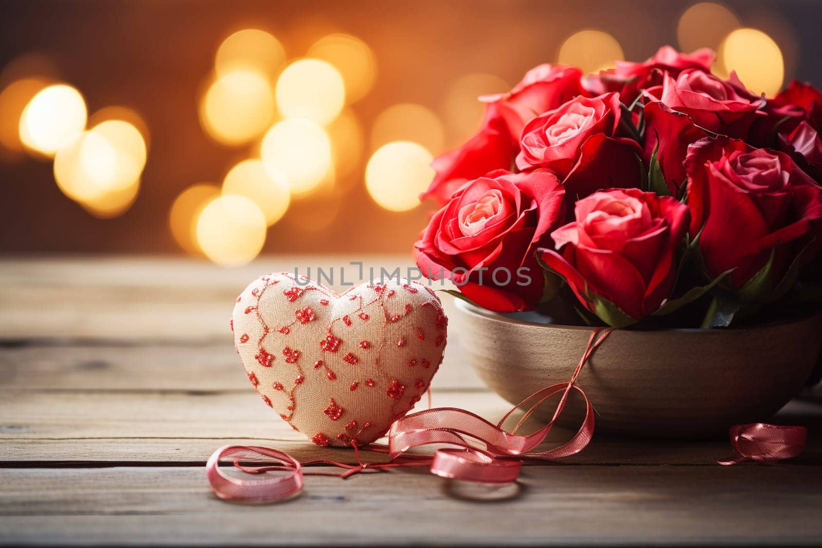 Faith, hope, love and Valentine's Day background. AI generativ.