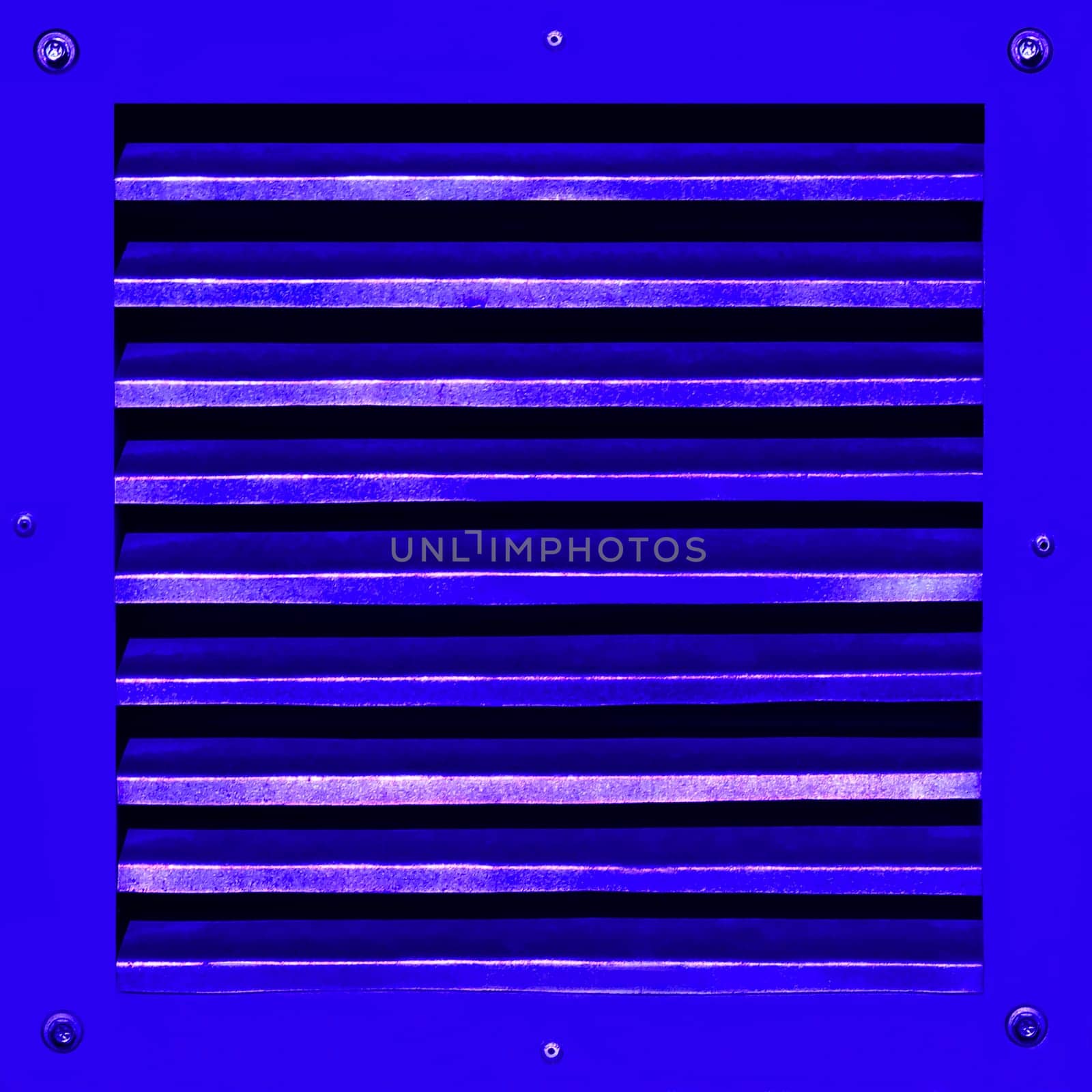 blue metal openings for ventilation out.