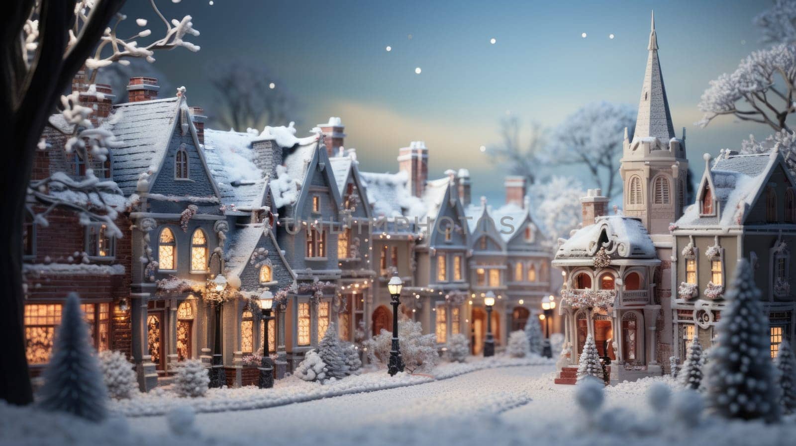 Holiday season with beautiful indoor Christmas decoration background.