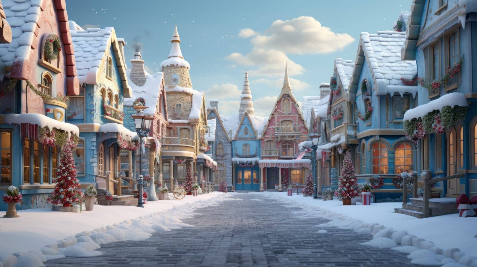 Holiday season with beautiful indoor Christmas decoration background.