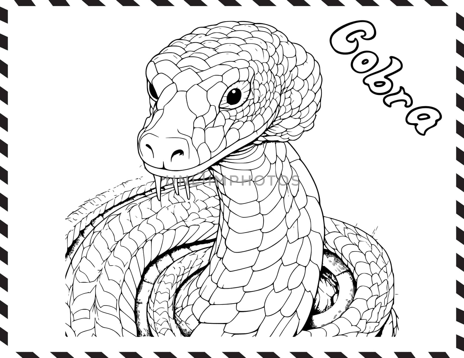 Cobra Coloring Page For Kids