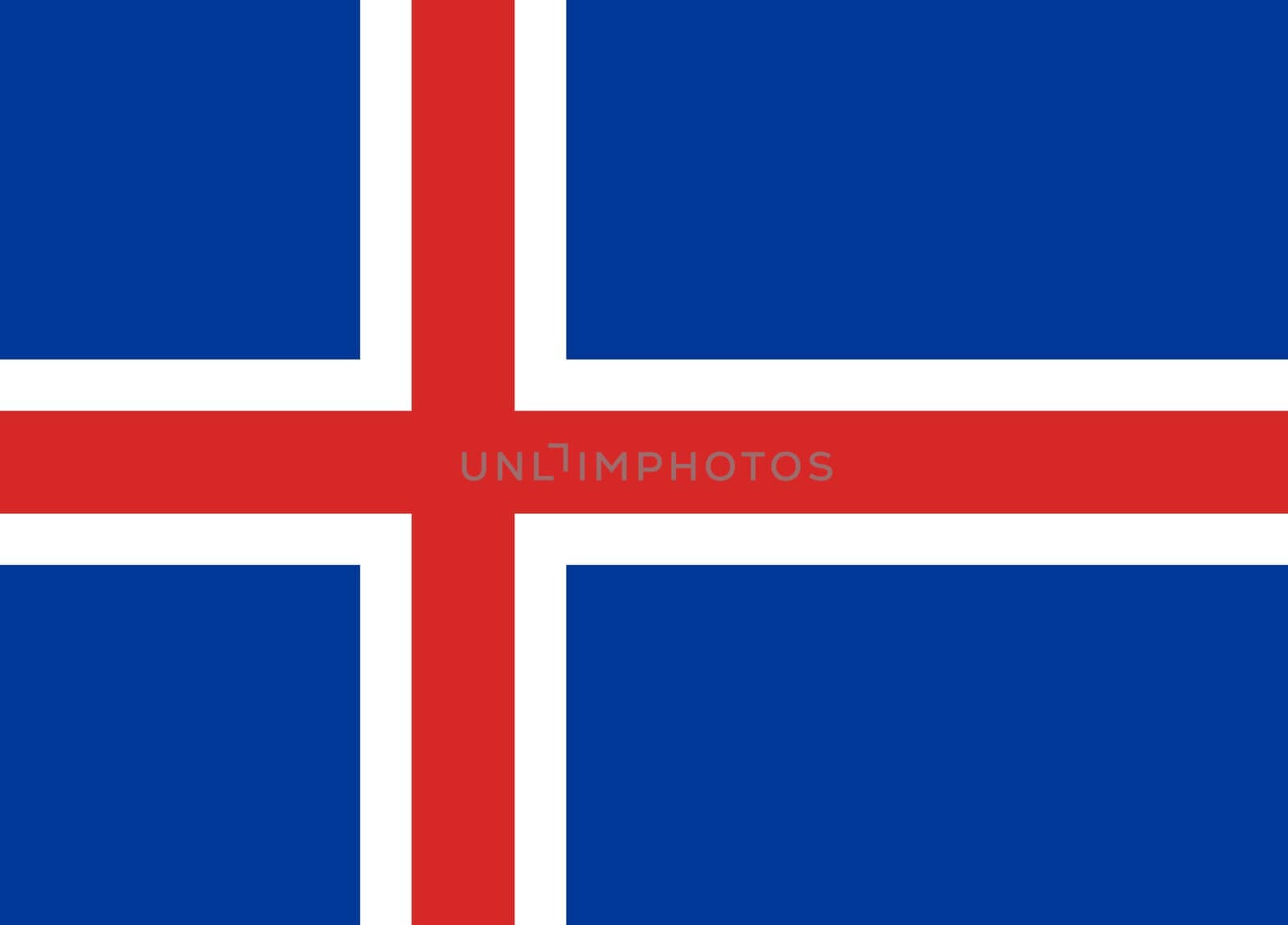 Flag of Iceland. Icelandic flag. Icelandic national flag. Republic of Iceland. European country