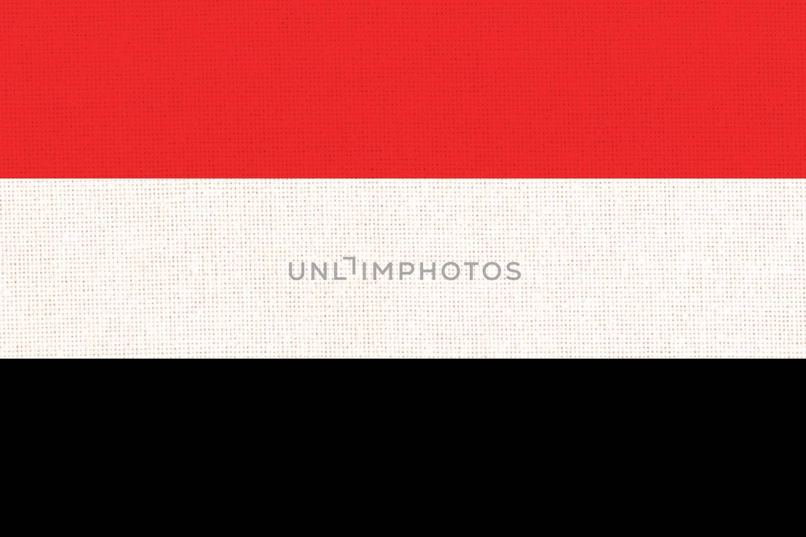 flag of Yemen . National Yemen flag on fabric surface. national flag on textured background. Fabric Texture. Yemen Arab Republic