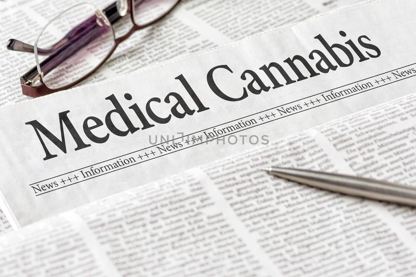 A newspaper with the headline Medical Cannabis