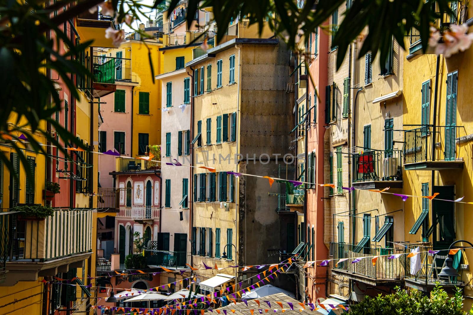 RIOMAGGIORE, ITA - SEP 17, 2023: Architecture of Riomaggiore in Liguria, Italy