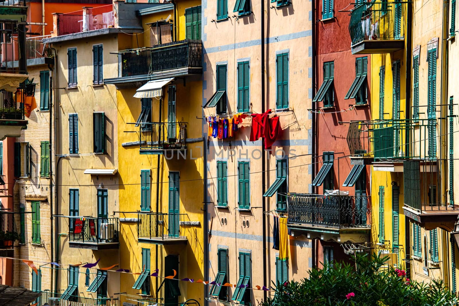 RIOMAGGIORE, ITA - SEP 17, 2023: Architecture of Riomaggiore in Liguria, Italy
