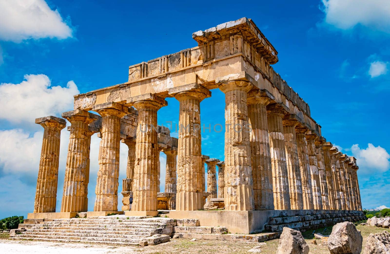 The Temple of Hera at Selinunte, an ancient Greek city on the south-western coast of Sicily in Italy