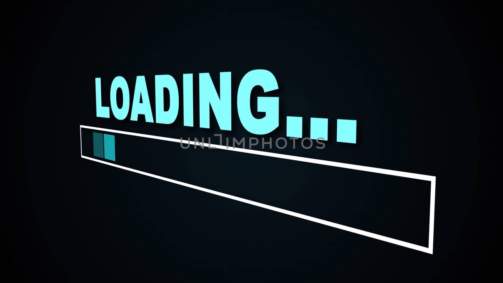 Abstract loading bar. Computer generated 3d render