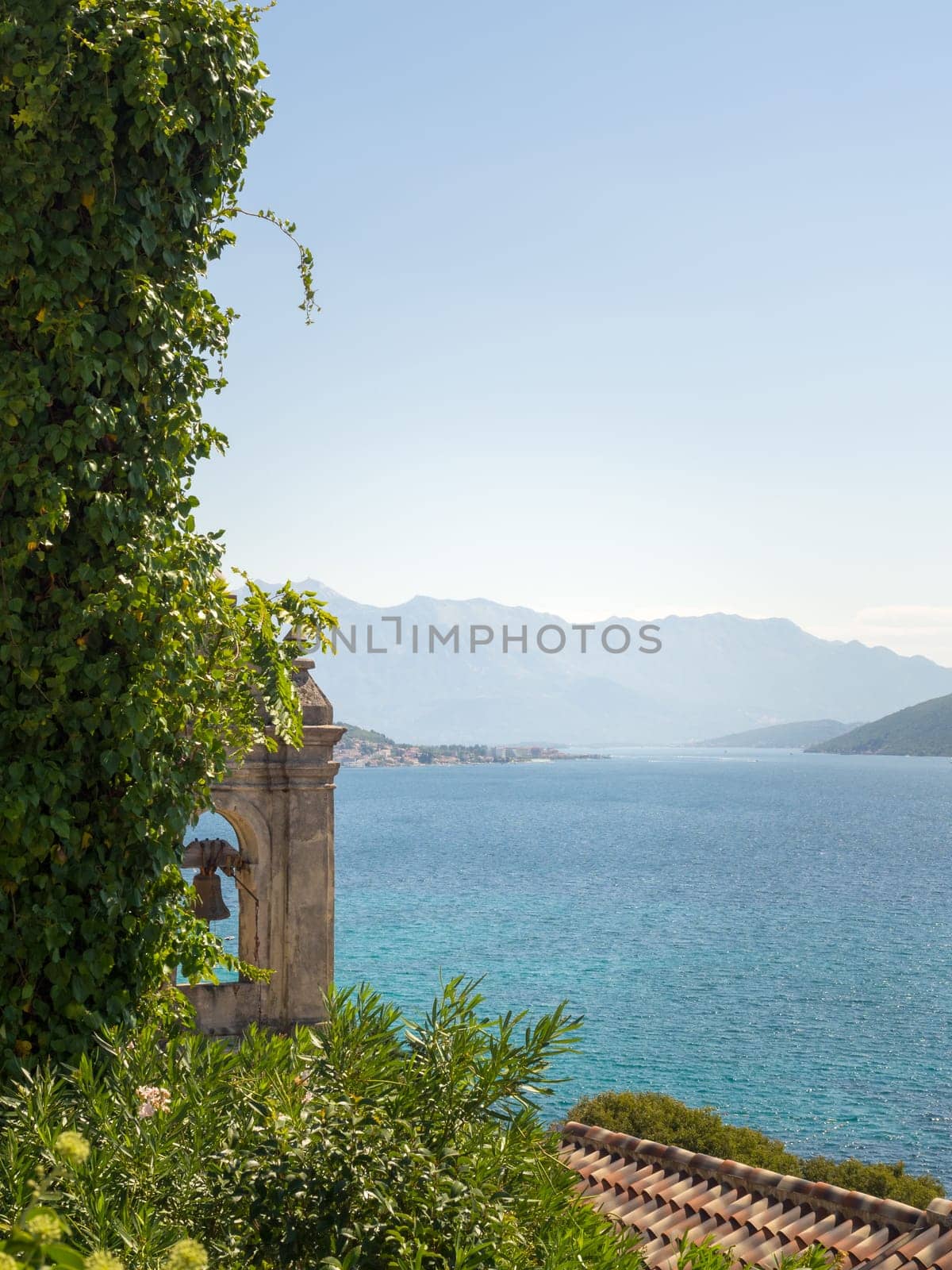 Montenegro. Herceg Novi - general view from Kanli Kula fortress. The town located at the entrance to beautiful Bay of Kotor Boka Kotorska