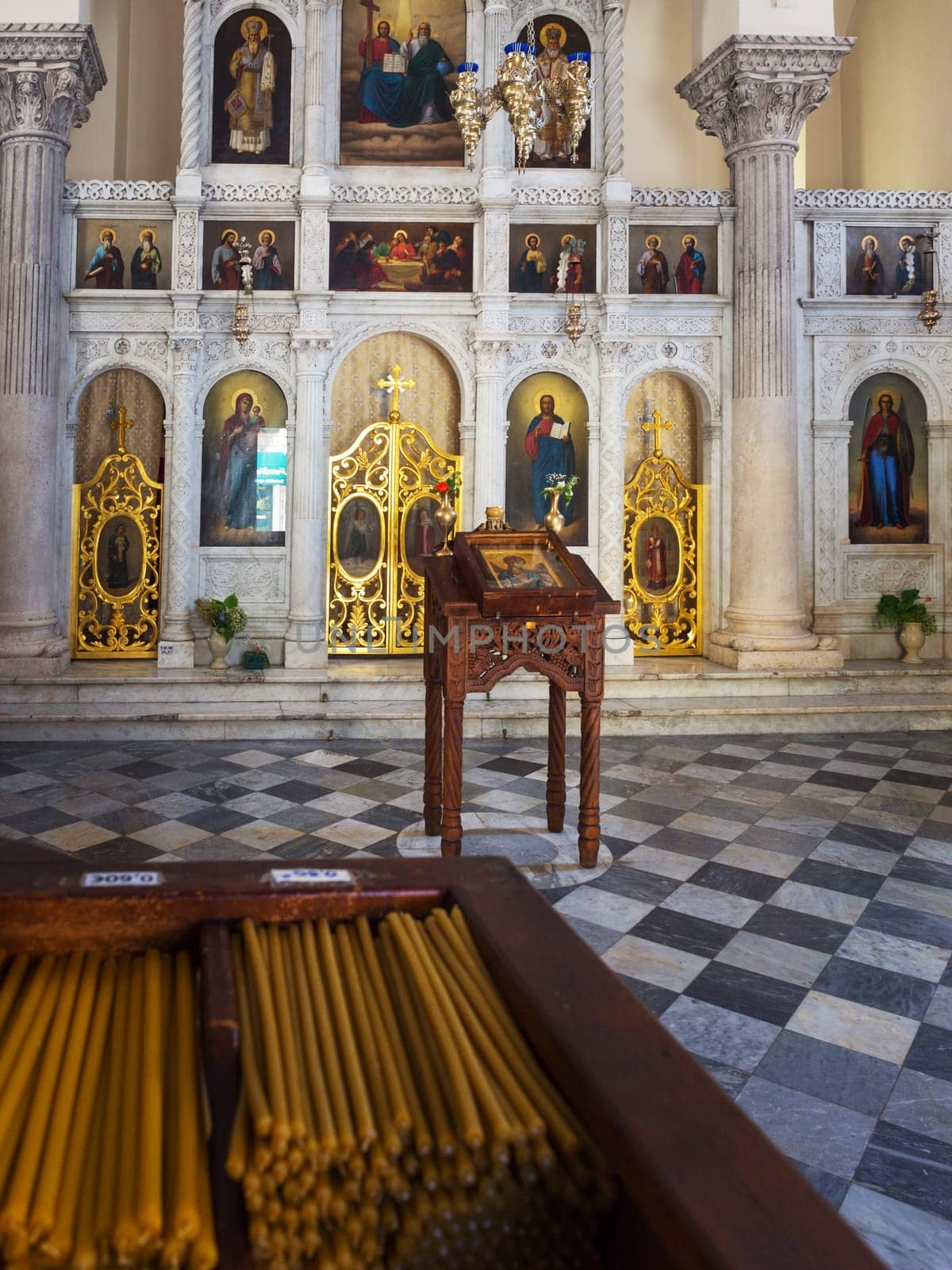 Interior of the small orthodox church